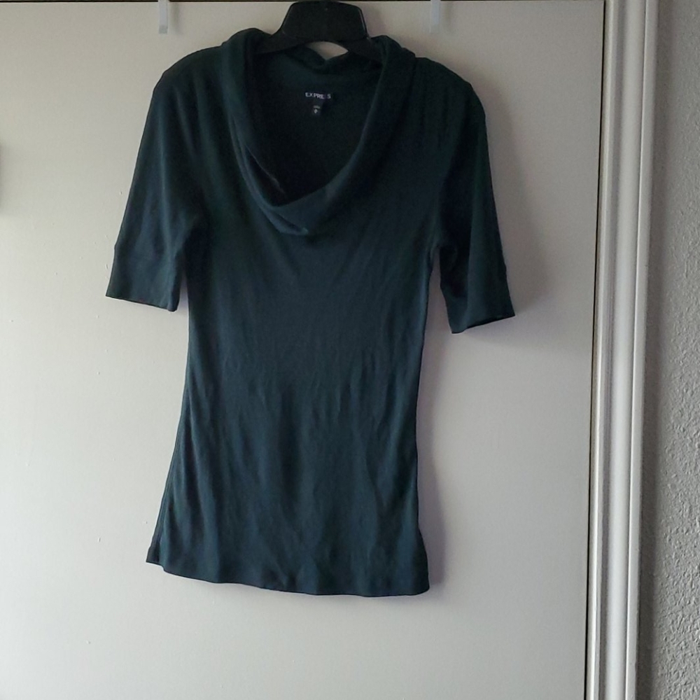 Cowl Neck Short Sleeve Blouse
